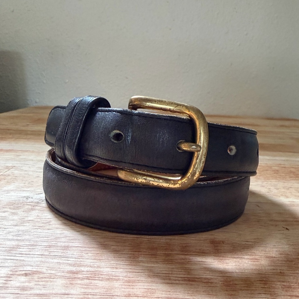 Vintage Coach black leather belt Size 36